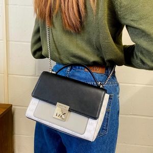 Michael Kors 38S0CTZL2V MINDY stitching leather flap shoulder / diagonal chain